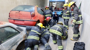 Se  realizó en Avellaneda un simulacro de Bomberos Voluntarios