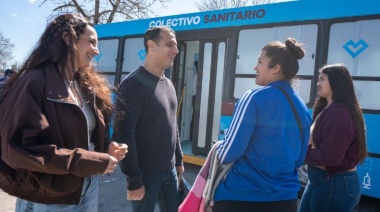 Julián Álvarez inauguró el nuevo colectivo sanitario en el Barrio Villa Independencia