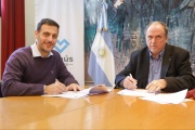 Lanús Gobierno firmó un convenio con la UNLa por el Parque Central Las Colonias