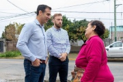Julián Álvarez y Federico Otermín recorrieron las obras en el corredor Lynch