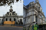Comenzaron los trabajos de restauración en la fachada principal del Hospital Fiorito
