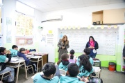 Magdalena Sierra recorrió las obras realizadas en la Primaria 36